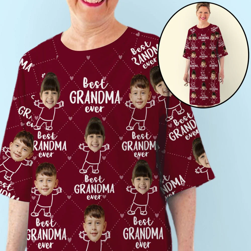 Best Grandma Ever - Personalized Custom 3/4 Sleeve Dress - Image 4