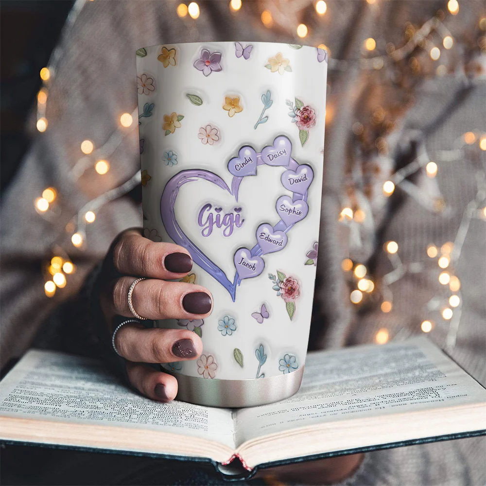 Best Grandma Ever - Personalized Custom 3D Inflated Effect Tumbler - Image 2