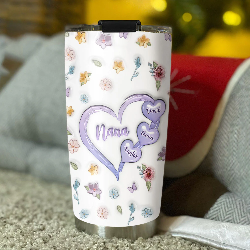 Best Grandma Ever - Personalized Custom 3D Inflated Effect Tumbler - Image 3