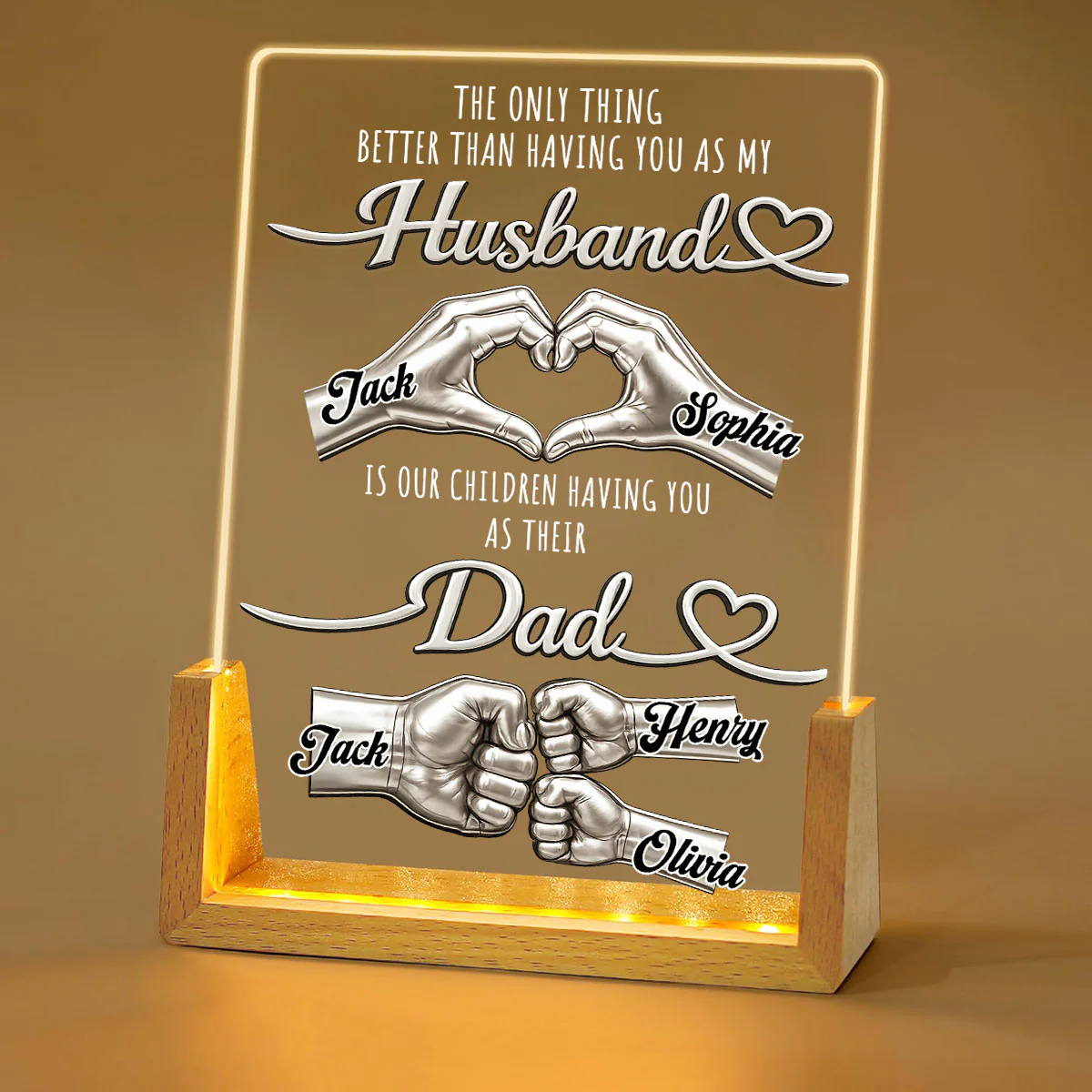 Best Husband Best Dad - Personalized Custom Night Light