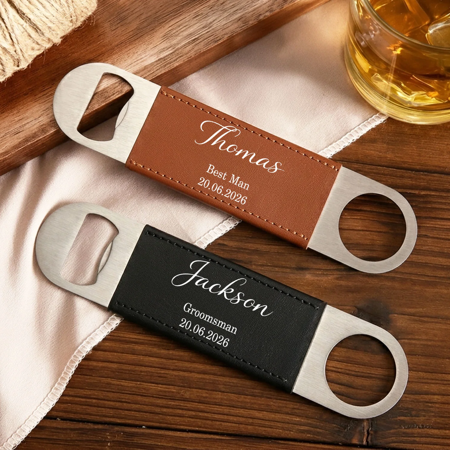 Best Man - Personalized Custom Leather Bottle Opener - Image 7