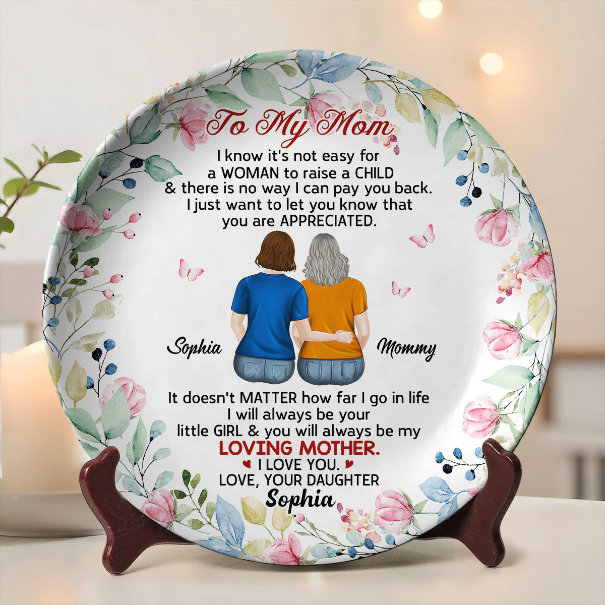 Best Mom Ever - Personalized Custom Plate