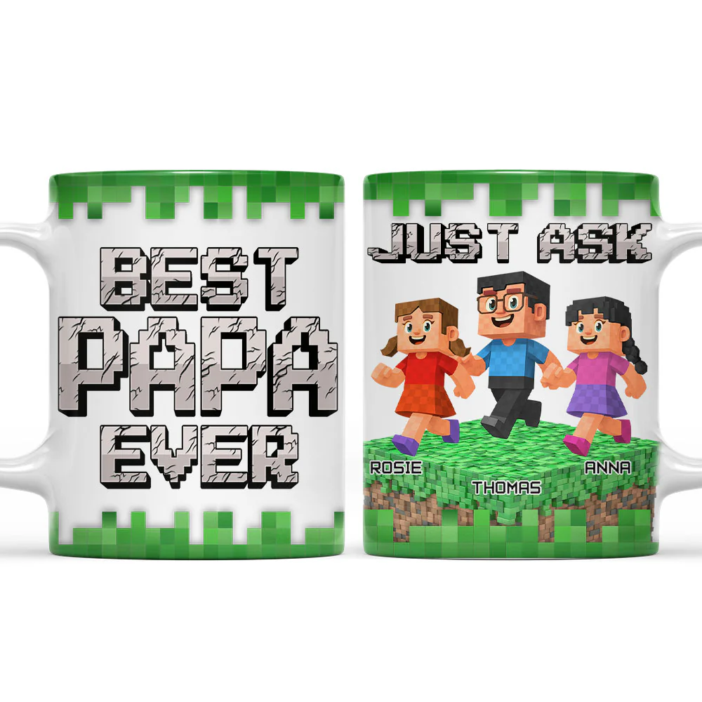 Best Papa Ever Ever - Personalized Custom Coffee Mug