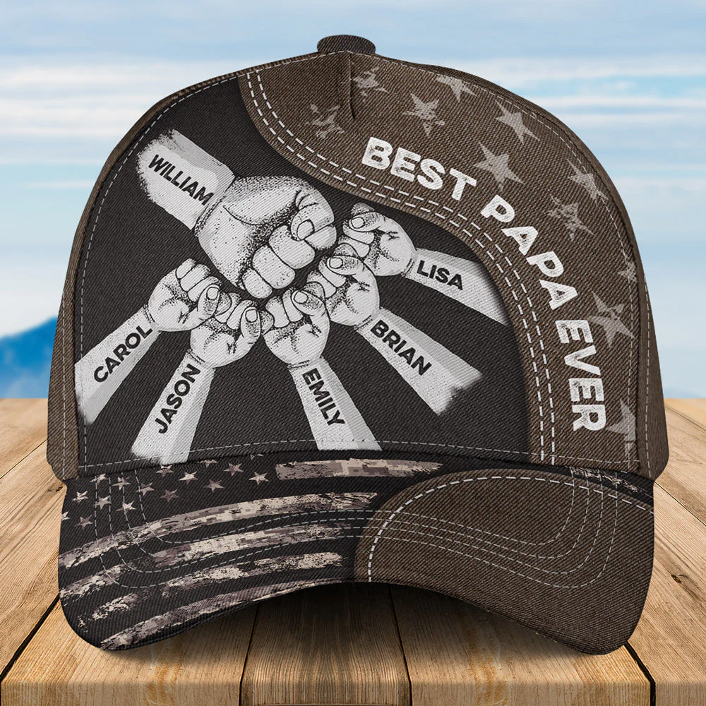 Best Papa Ever - Personalized Classic Cap - Image 2