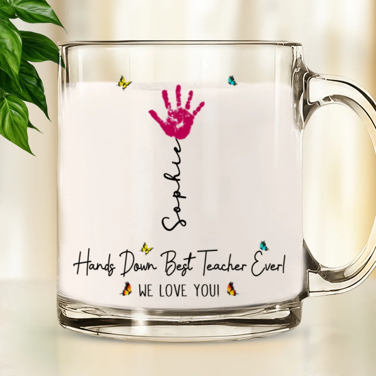 Best Teacher - Personalized Custom Glass Mug - Image 6
