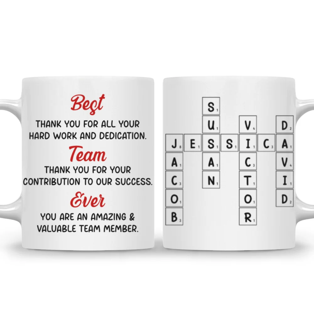 Best Team Ever - Personalized Custom Coffee Mug - Image 6