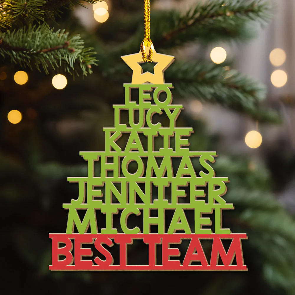 Best Team - Personalized Custom Wood Ornament