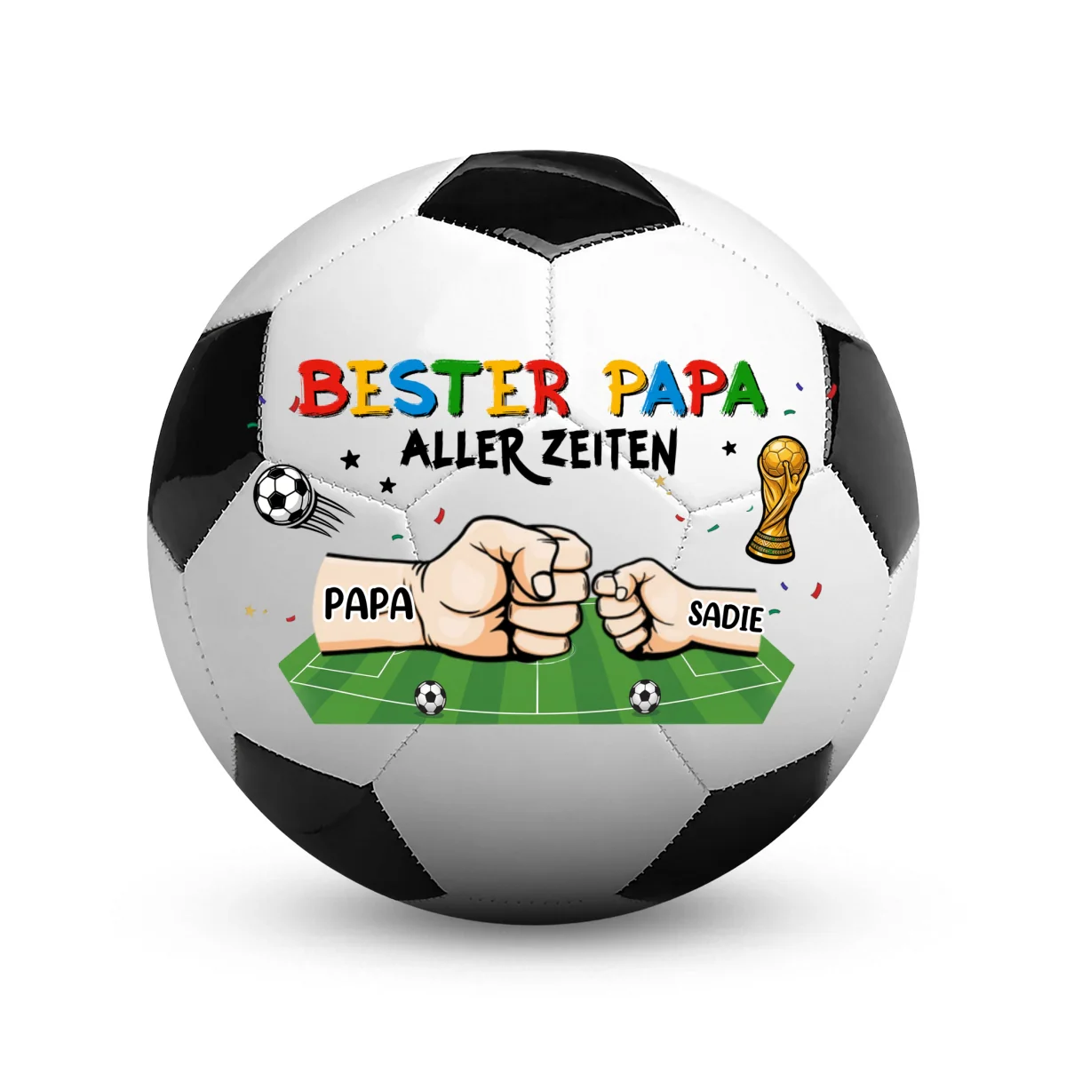 Bester Papa - Personalisierter Fußball Nach Wunsch - Image 7