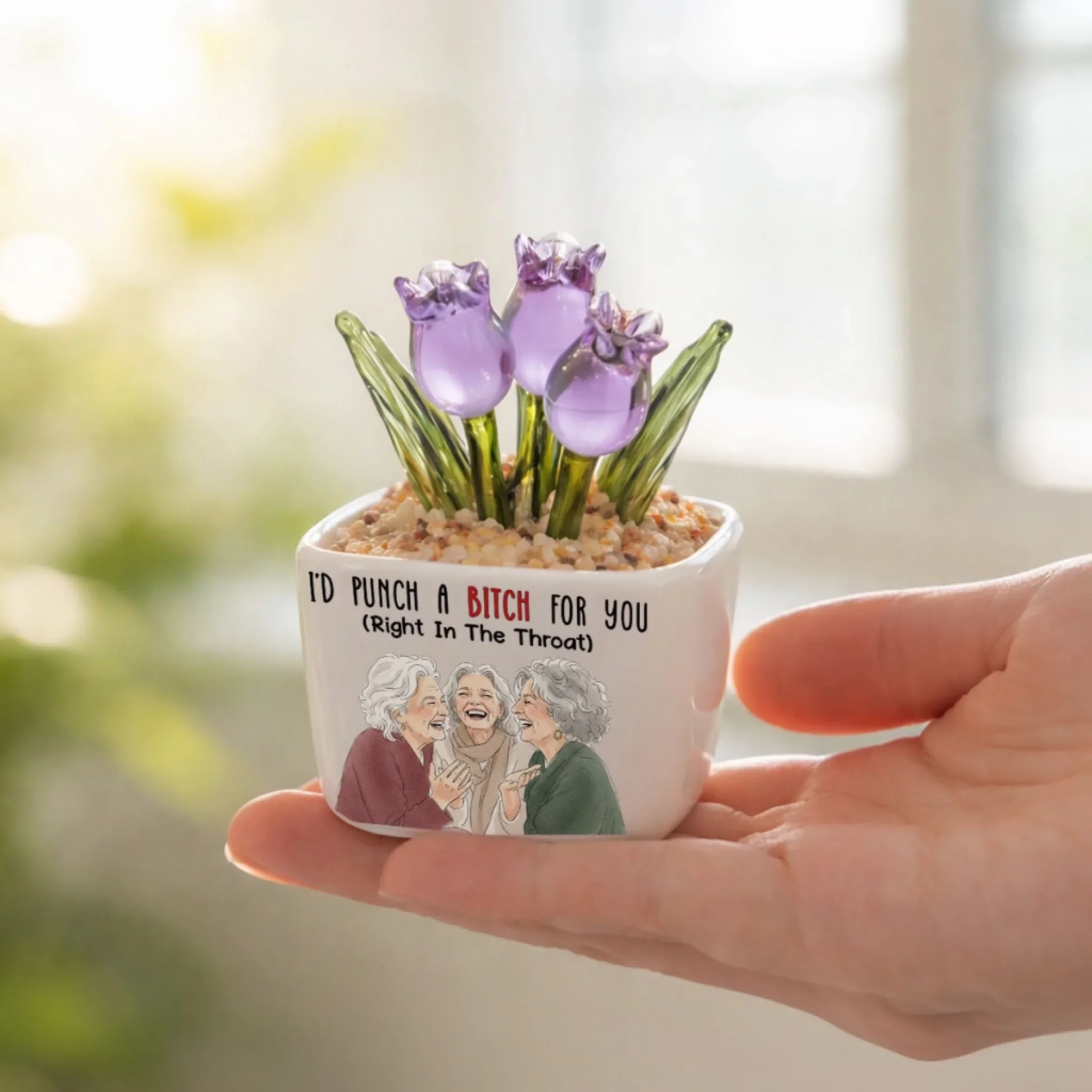 Bestie Blossom - Personalized Custom Glass Everlasting Tulips - Image 8