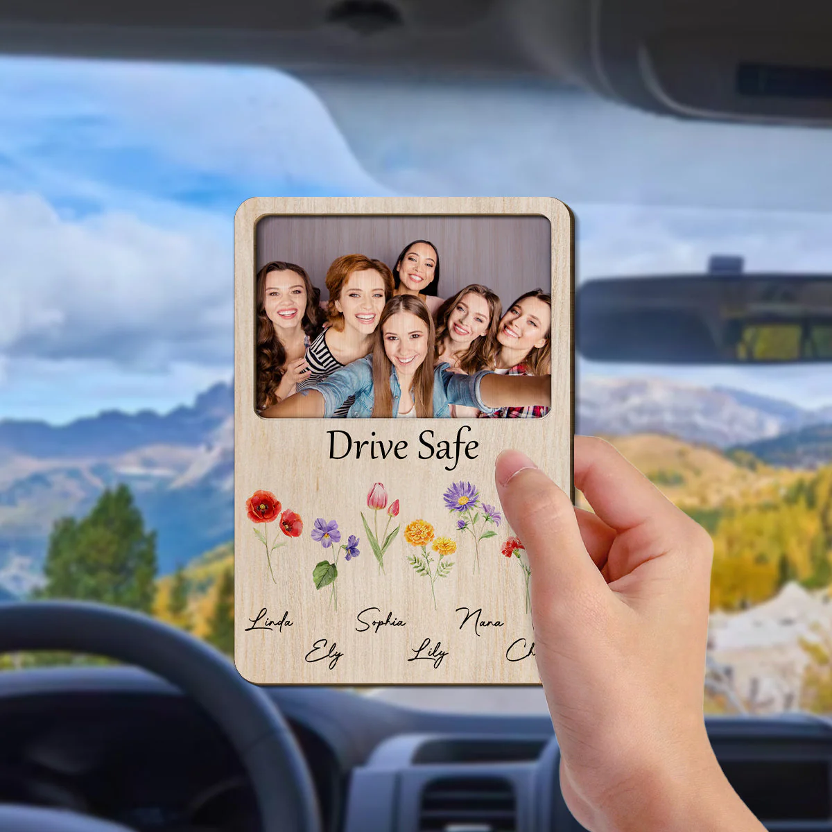 Bestie Drive Safe - Personalized Custom Car Visor Clip - Image 4