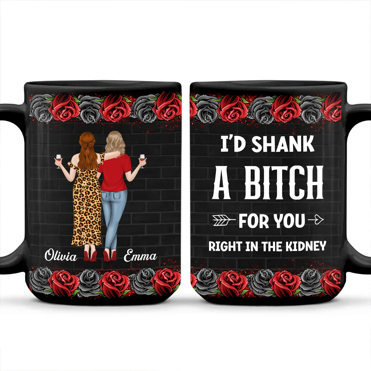 Bestie I Would Punch A Bitch For You - Personalized Custom Coffee Mug - Image 2