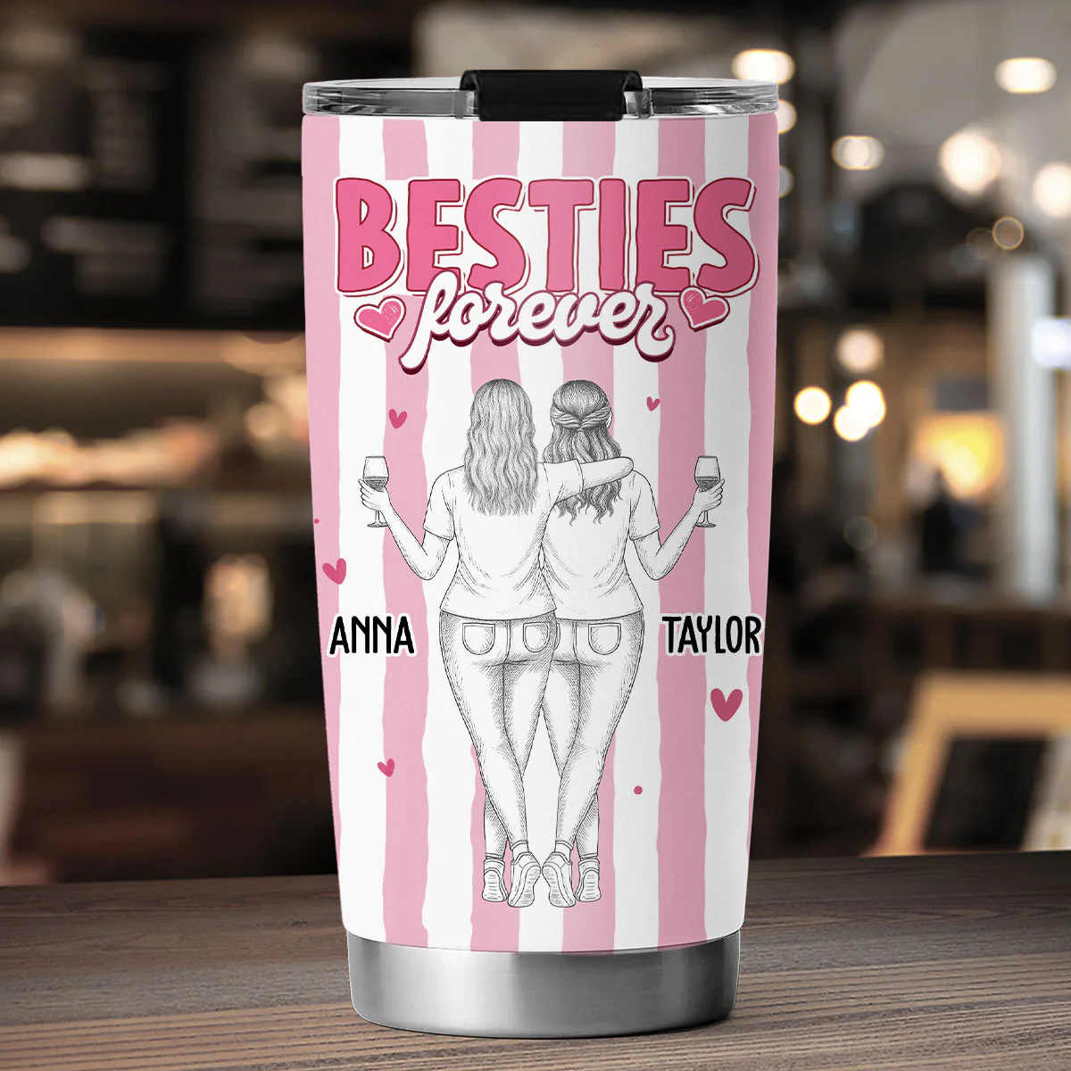Bestie Make Life Cuter - Personalized Custom Tumbler - Image 3