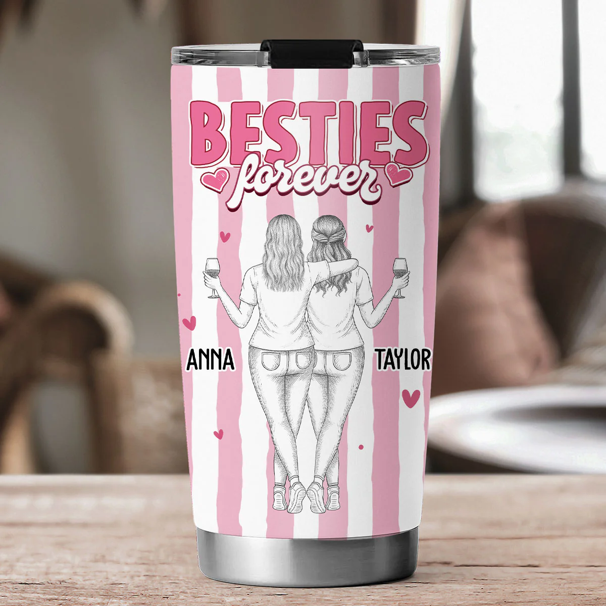 Bestie Make Life Cuter - Personalized Custom Tumbler - Image 4