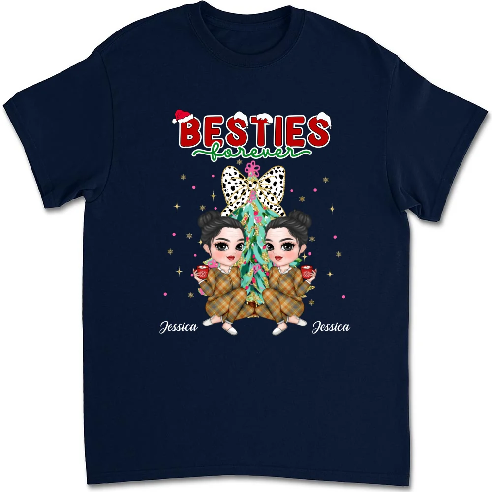 Bestie Sitting Christmas - Personalized Custom Shirt - Image 8
