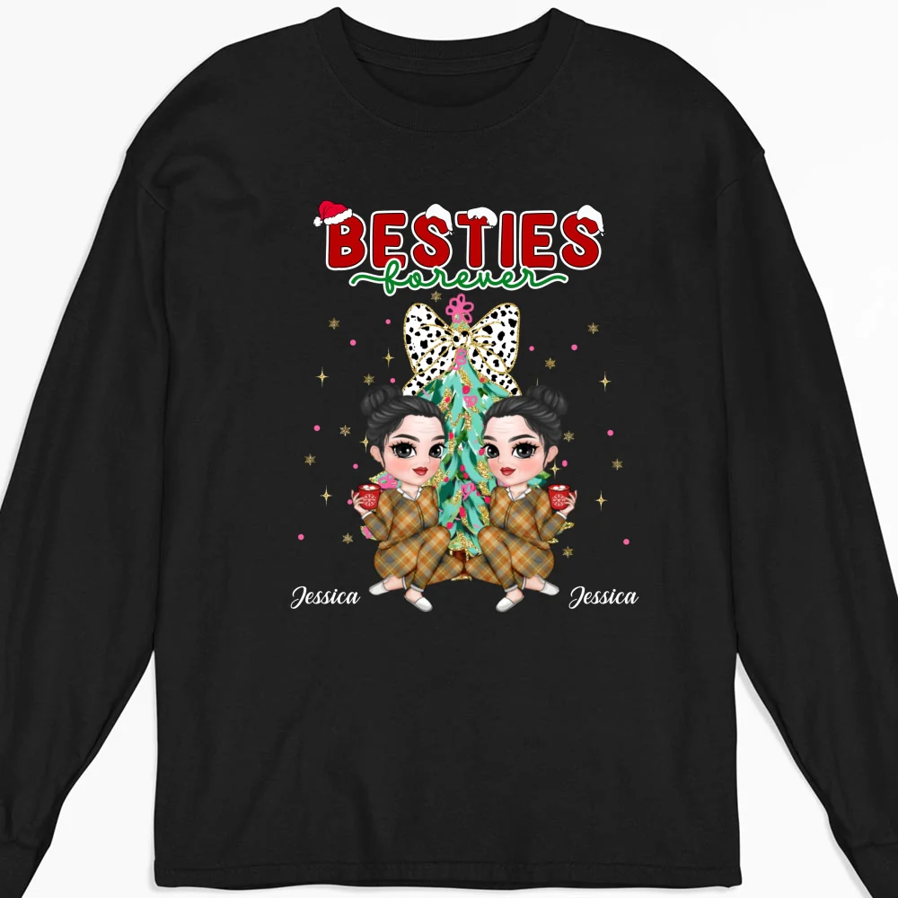 Bestie Sitting Christmas - Personalized Custom Shirt - Image 9