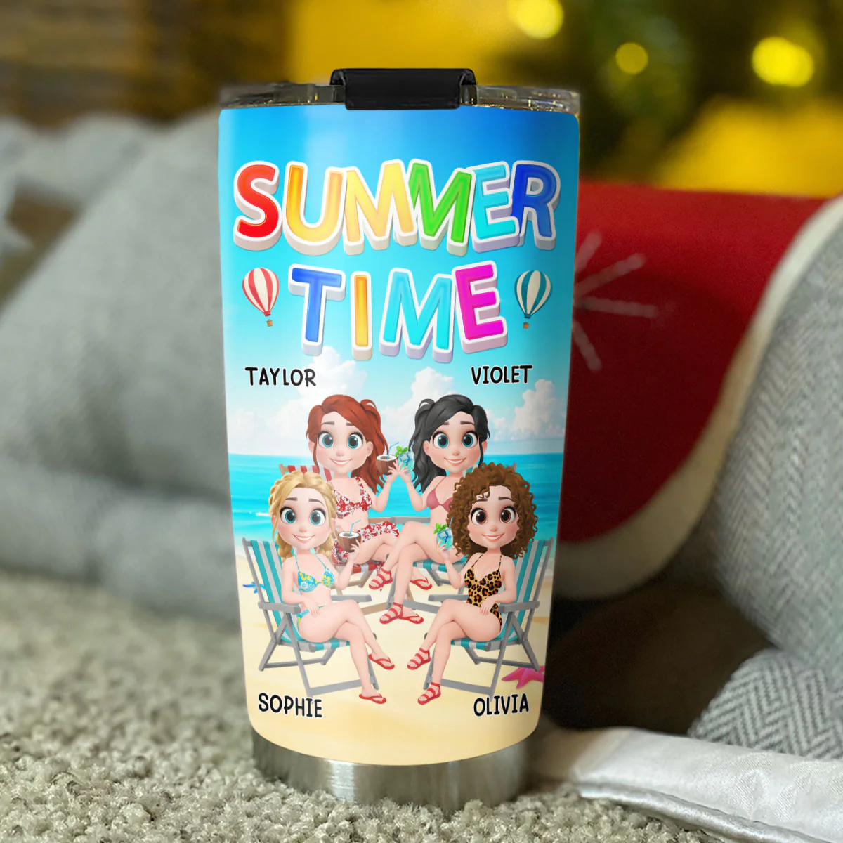 Besties Summer - Personalized Custom Tumbler - Image 5