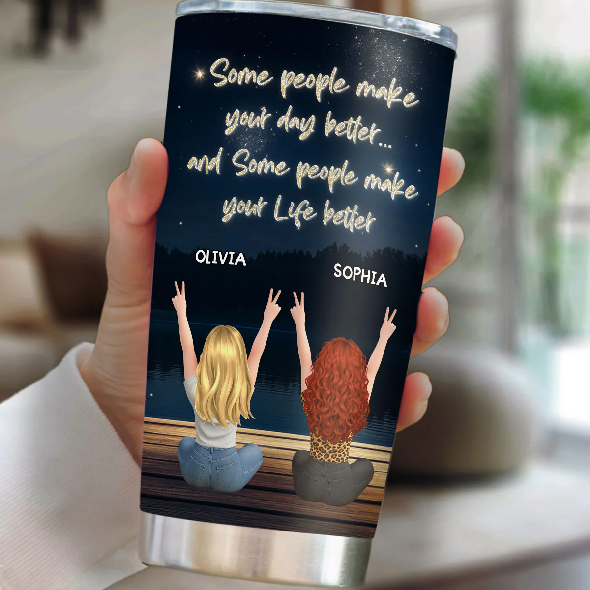 Better With You - Personalized Custom Tumbler - Image 3