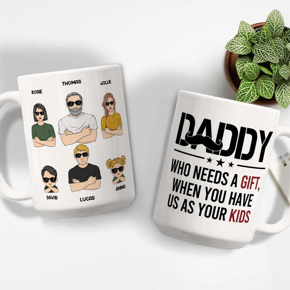 Big Gift For Daddy - Personalized Custom Coffee Mug - Image 6