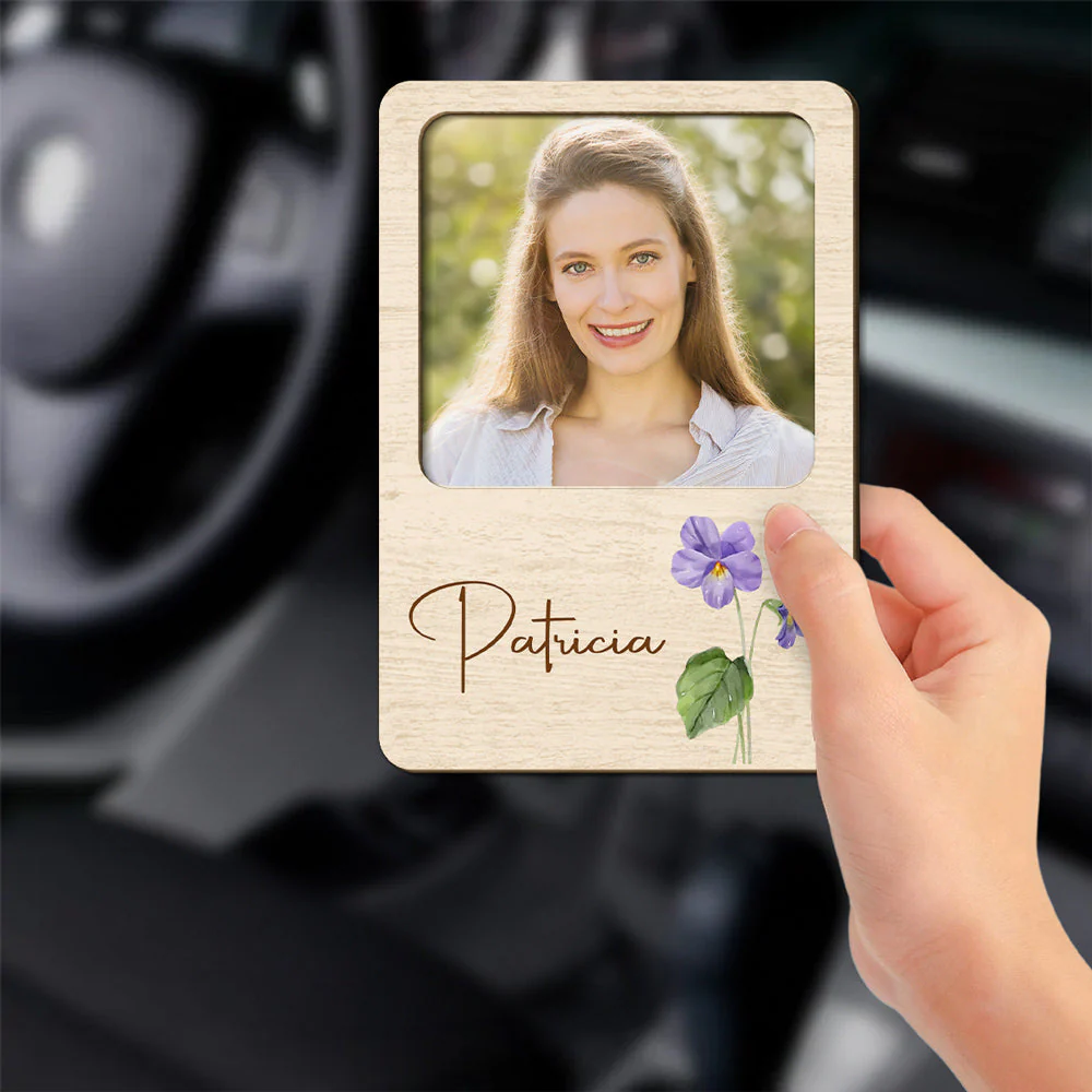 Birth Month Flower - Personalized Custom Car Visor Clip - Image 2
