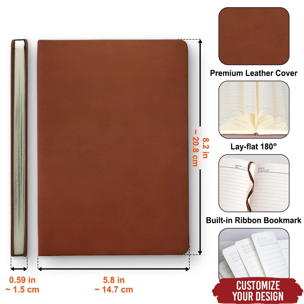 Birthmonth Flower - Personalized Custom Leather Journal - Image 7