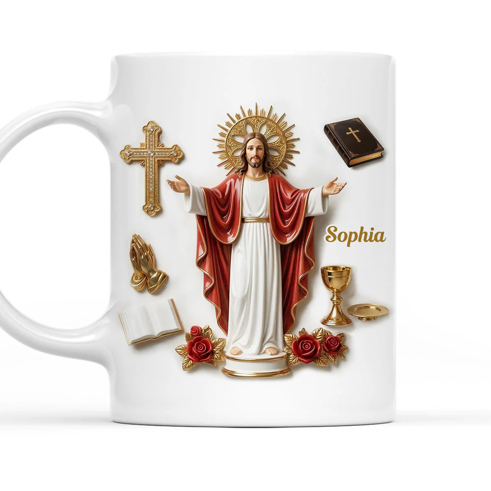 Blessed By Jesus - Personalized Custom 3D Effect Mug