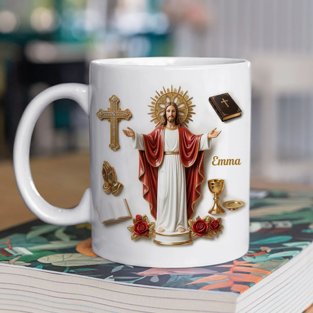 Blessed By Jesus - Personalized Custom 3D Effect Mug - Image 3