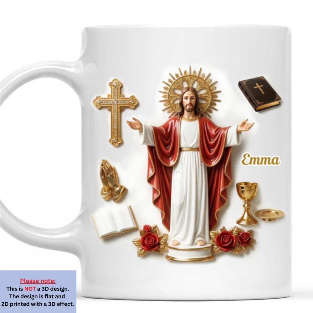 Blessed By Jesus - Personalized Custom 3D Effect Mug - Image 8