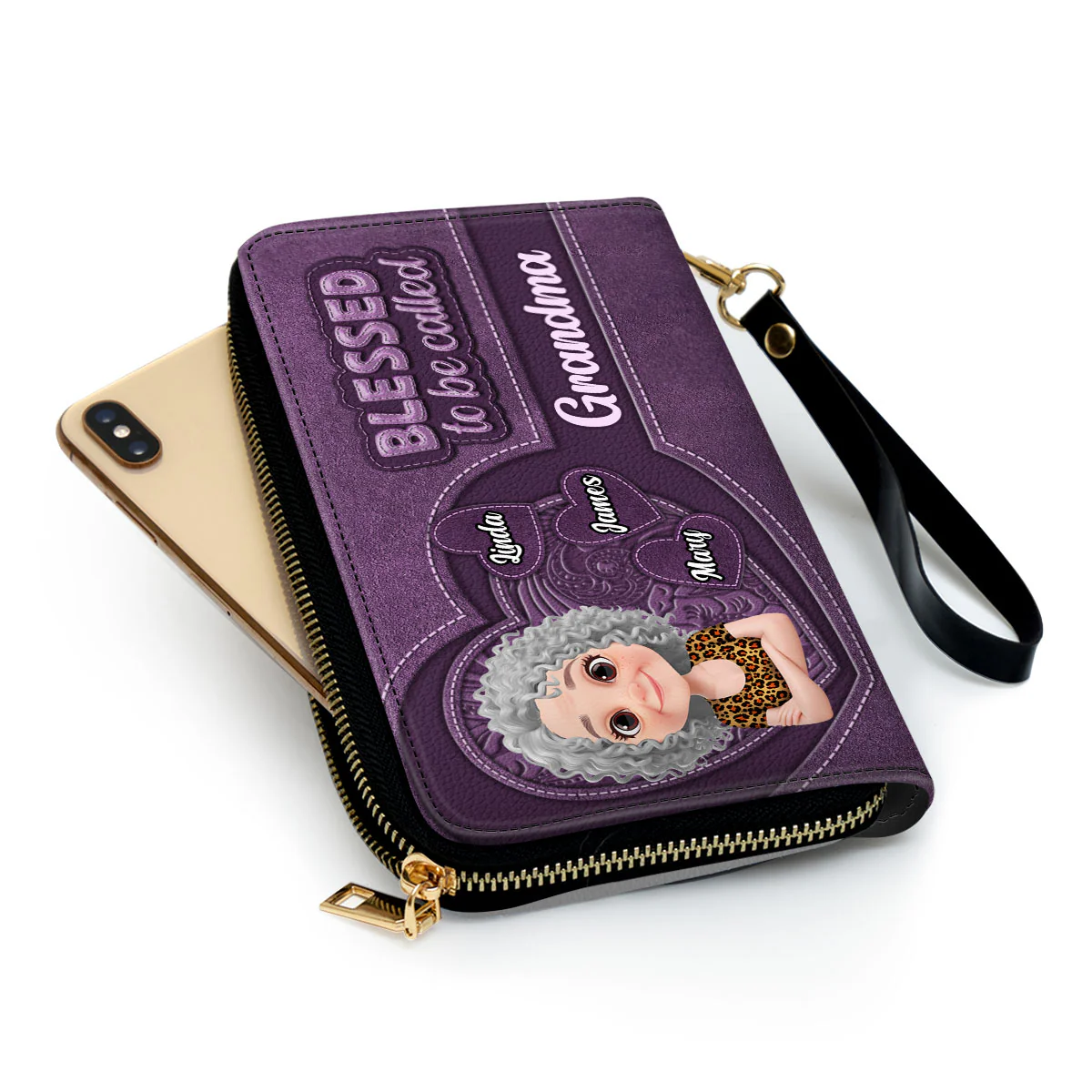 Blessed Mimi - Personalized Custom Leather Wallet - Image 2