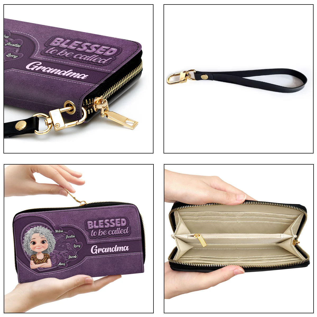 Blessed Mimi - Personalized Custom Leather Wallet - Image 4