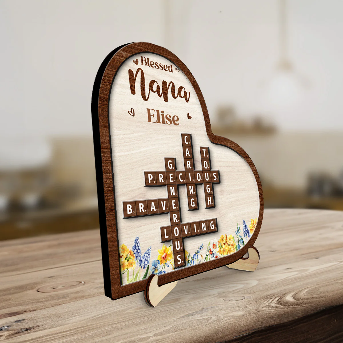 Blessed Mom Grandma - Personalized Custom Wooden Plaque - Image 4