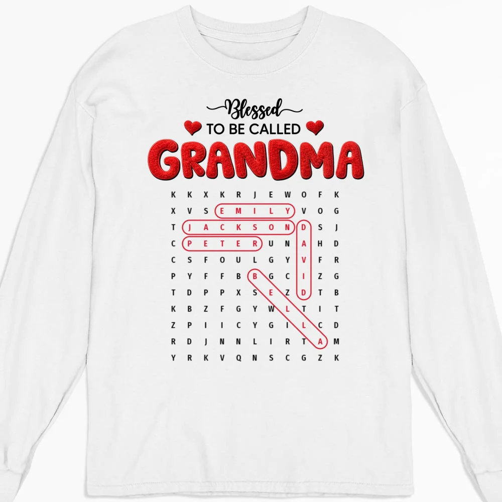 Blessed To Be Called Grandma - Personalized Custom Shirt - Image 16