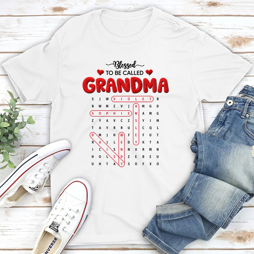 Blessed To Be Called Grandma - Personalized Custom Shirt - Image 2