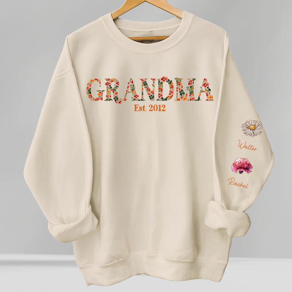 Blessed To Be Called Grandma - Personalized Custom Sweatshirt