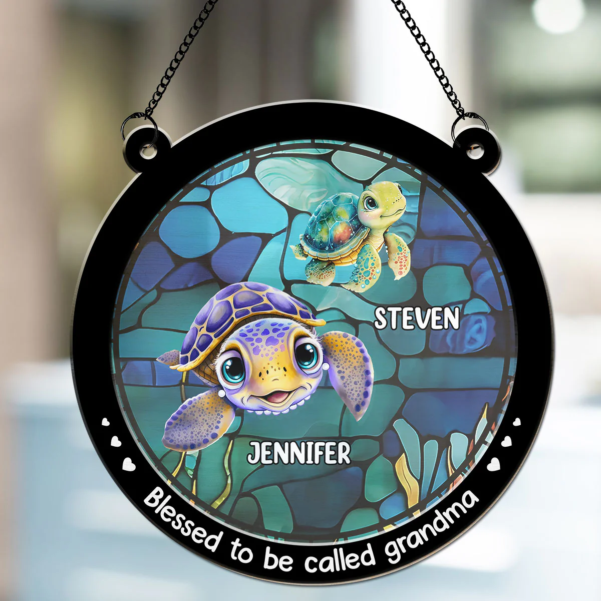 Blessed To Be Called Turtle Summer - Personalized Custom Suncatcher - Image 2