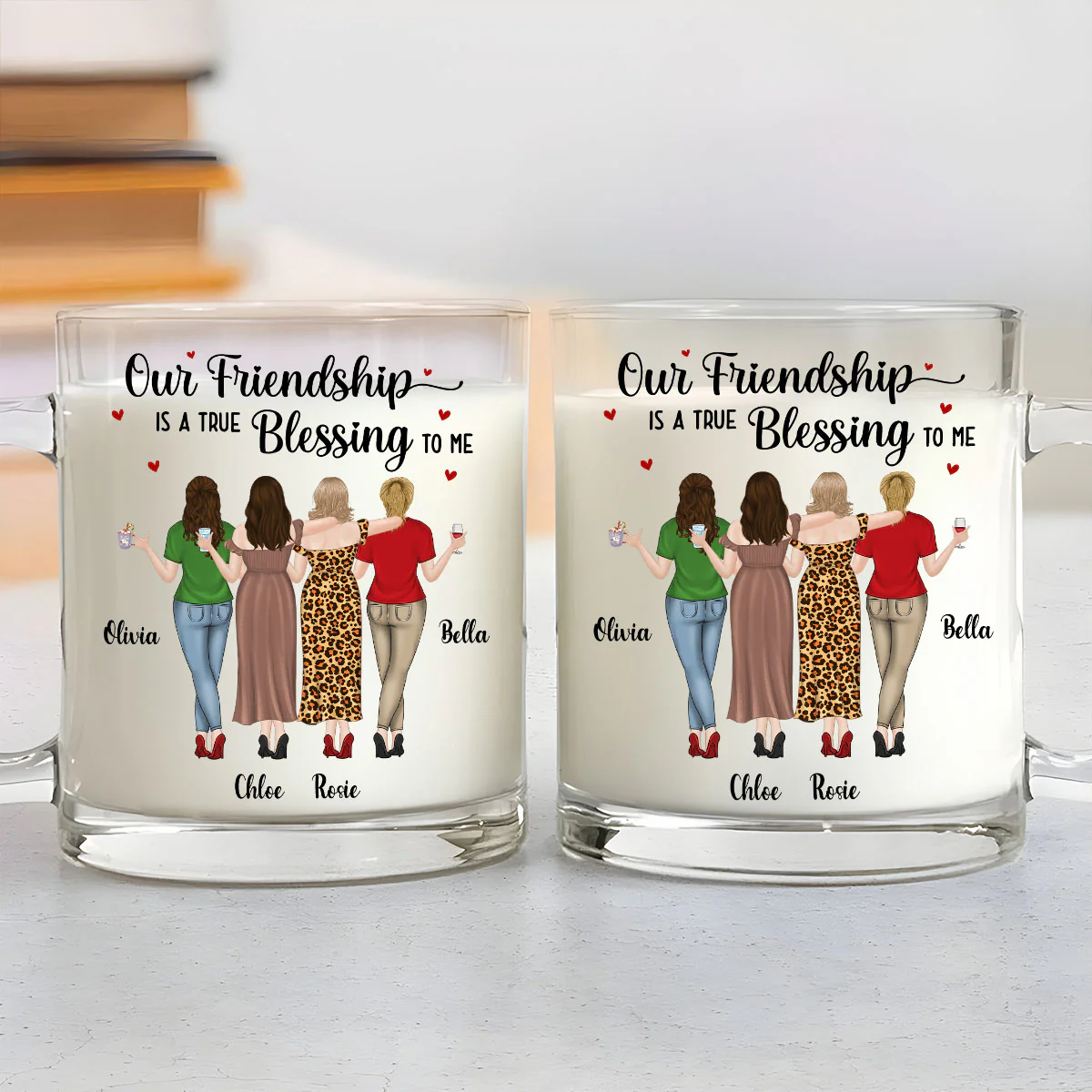 Blessing To Me - Personalized Custom Glass Mug - Image 3