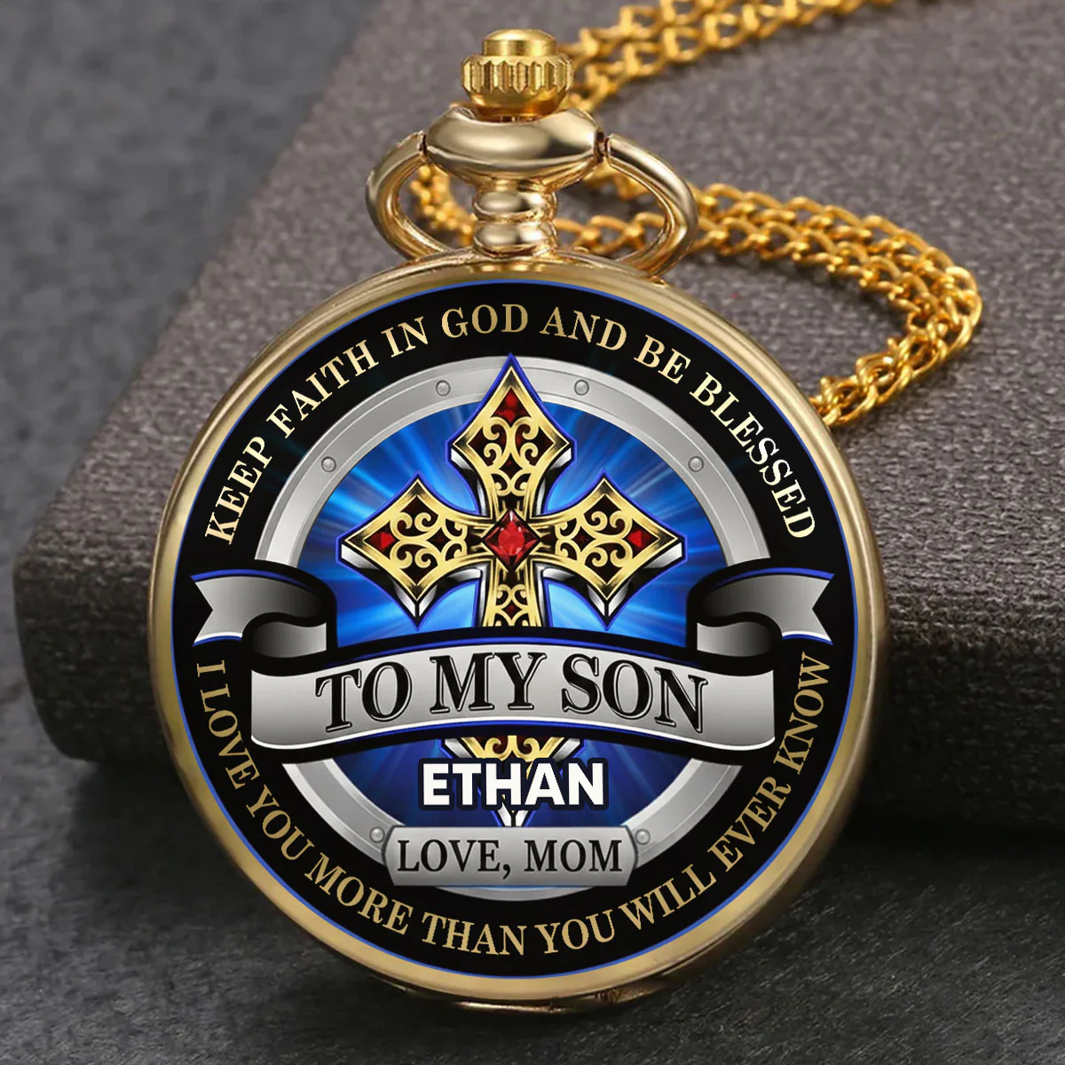 Blessings And Love From Parent - Personalized Custom Print Pocket Watch
