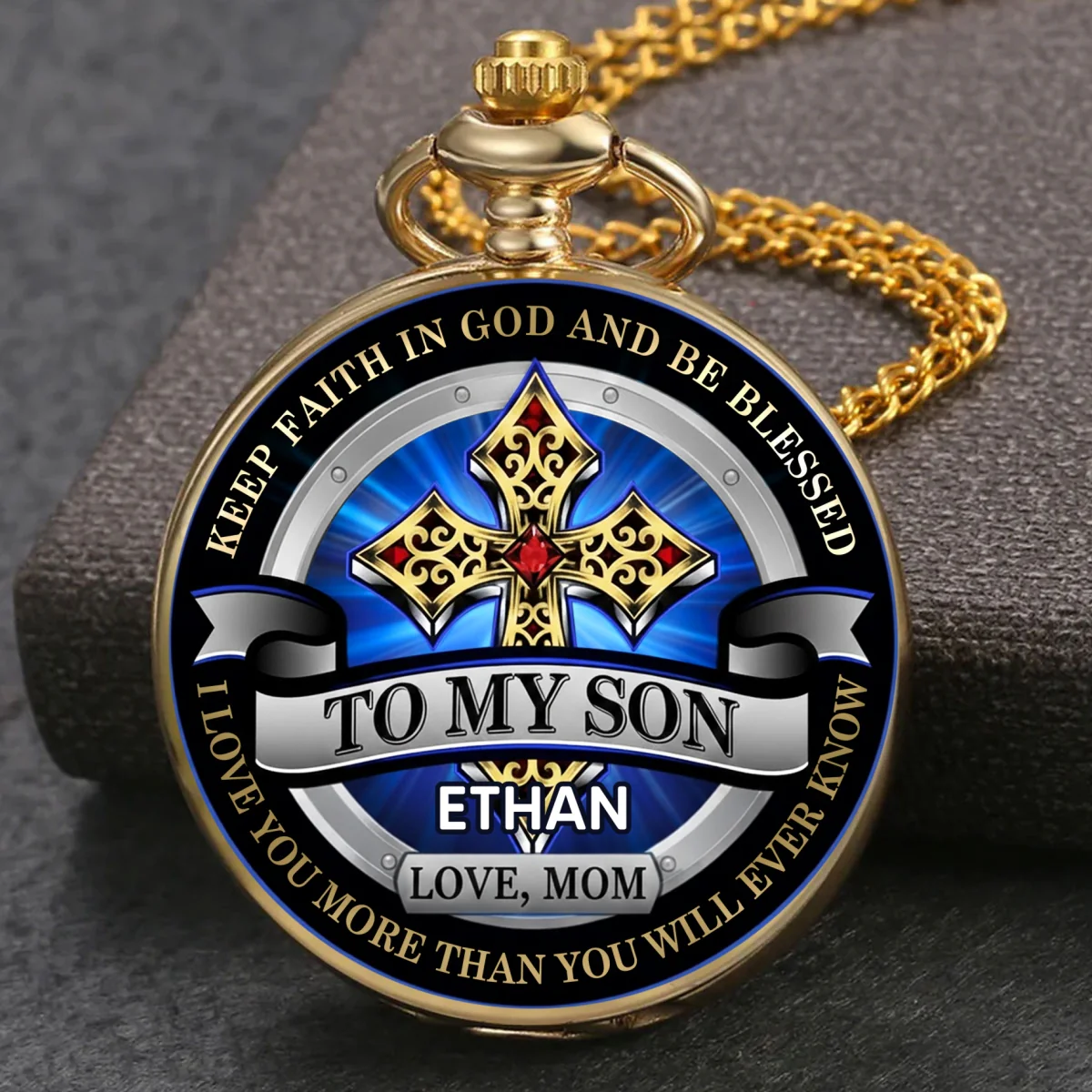 Blessings And Love From Parent - Personalized Custom Print Pocket Watch - Image 7