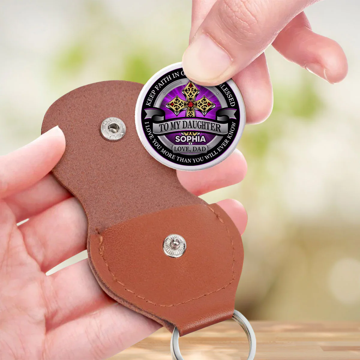 Blessings And Love From Parent To Daughter - Personalized Custom Pocket Hug - Image 3