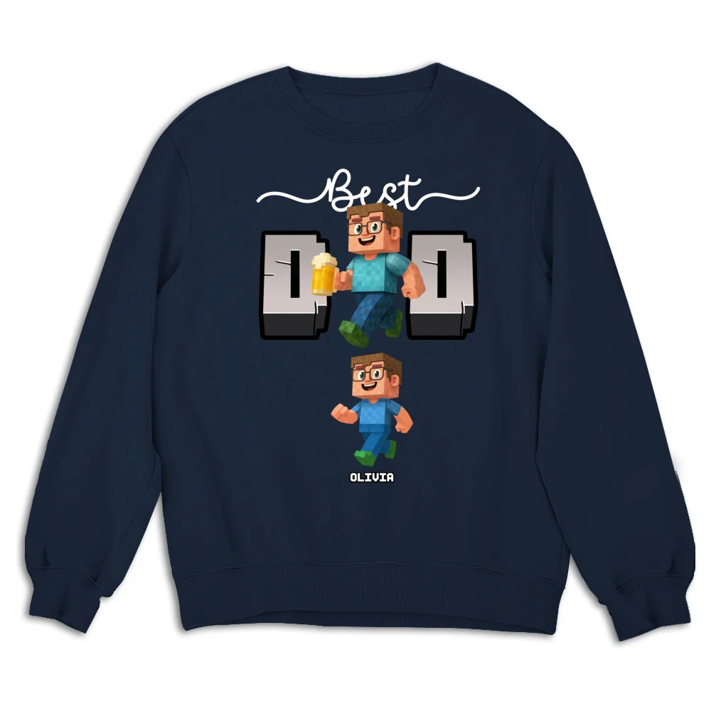 Blocky Dad Love - Personalized Custom Shirt - Image 15