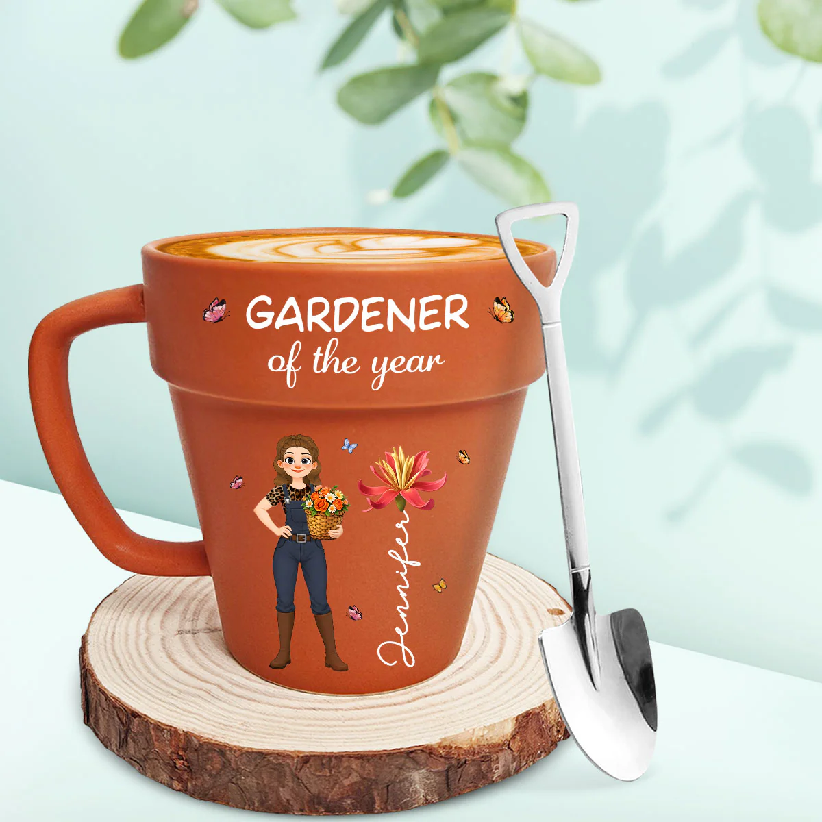 Bloom And Grow Plant Lady - Personalized Custom Plant Pot Mug - Image 4