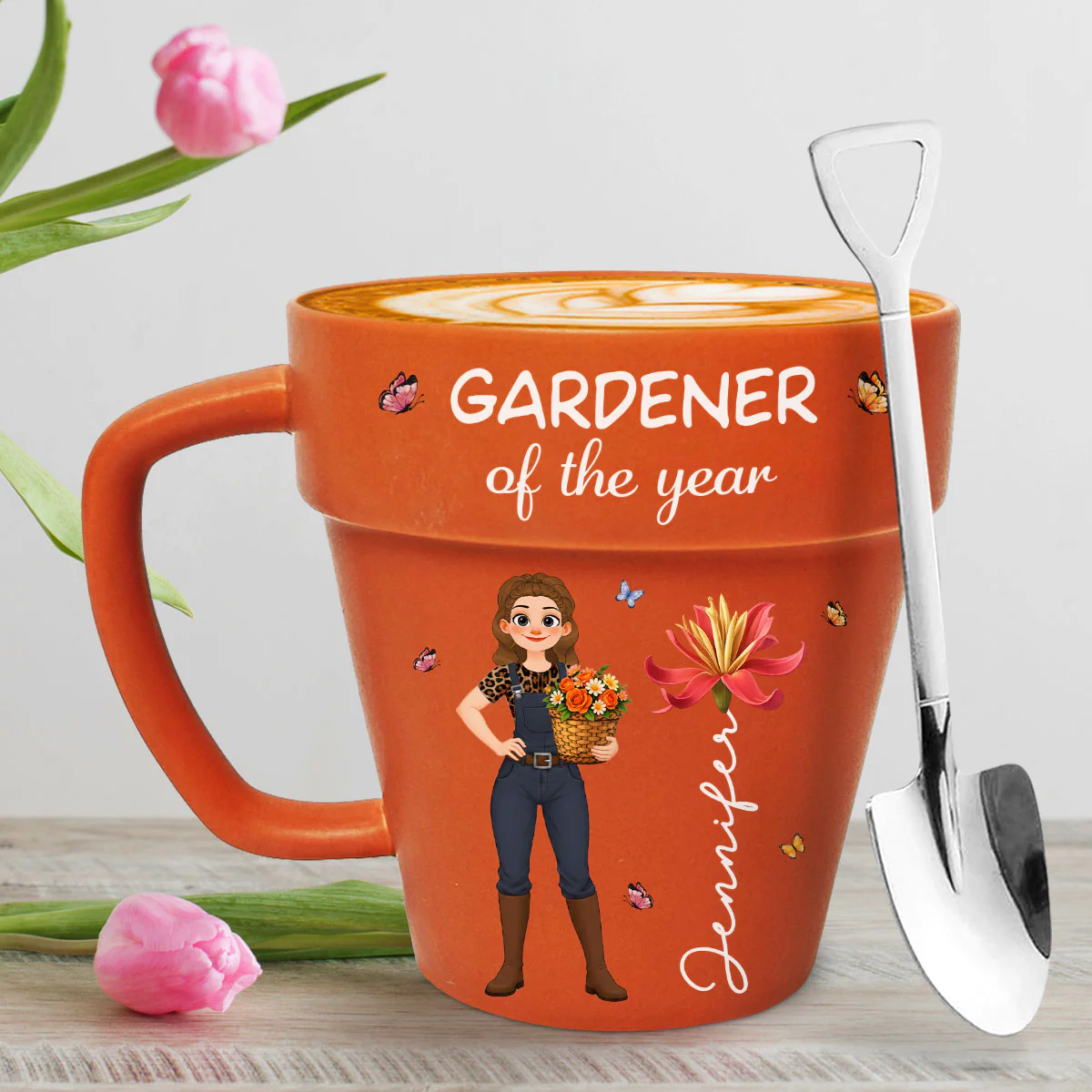 Bloom And Grow Plant Lady - Personalized Custom Plant Pot Mug - Image 5