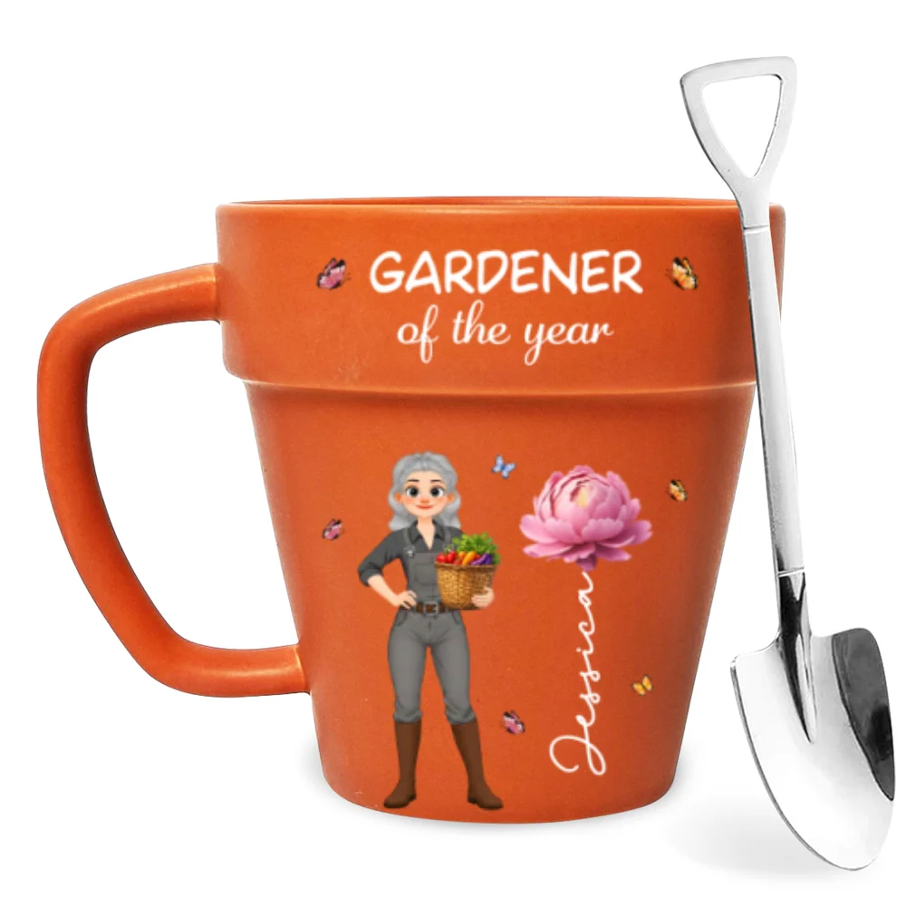 Bloom And Grow Plant Lady - Personalized Custom Plant Pot Mug - Image 7
