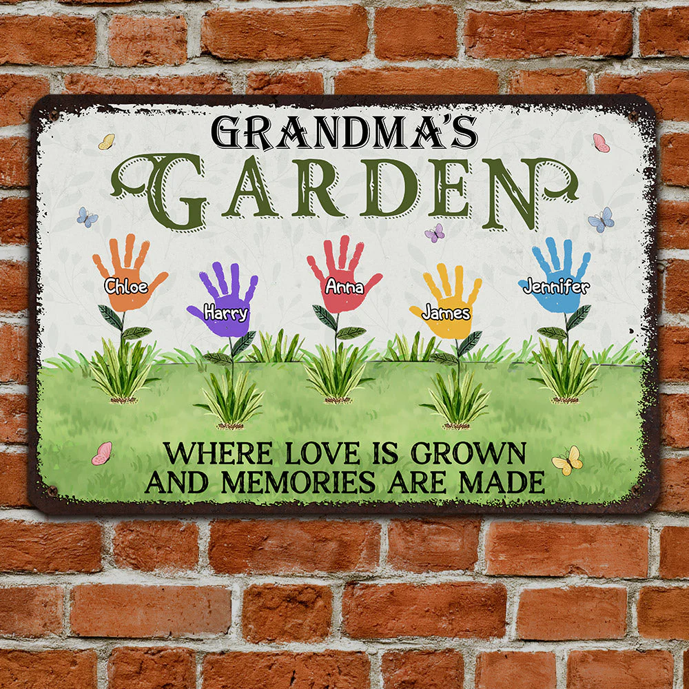 Bloom Garden - Personalized Custom Metal Sign - Image 2