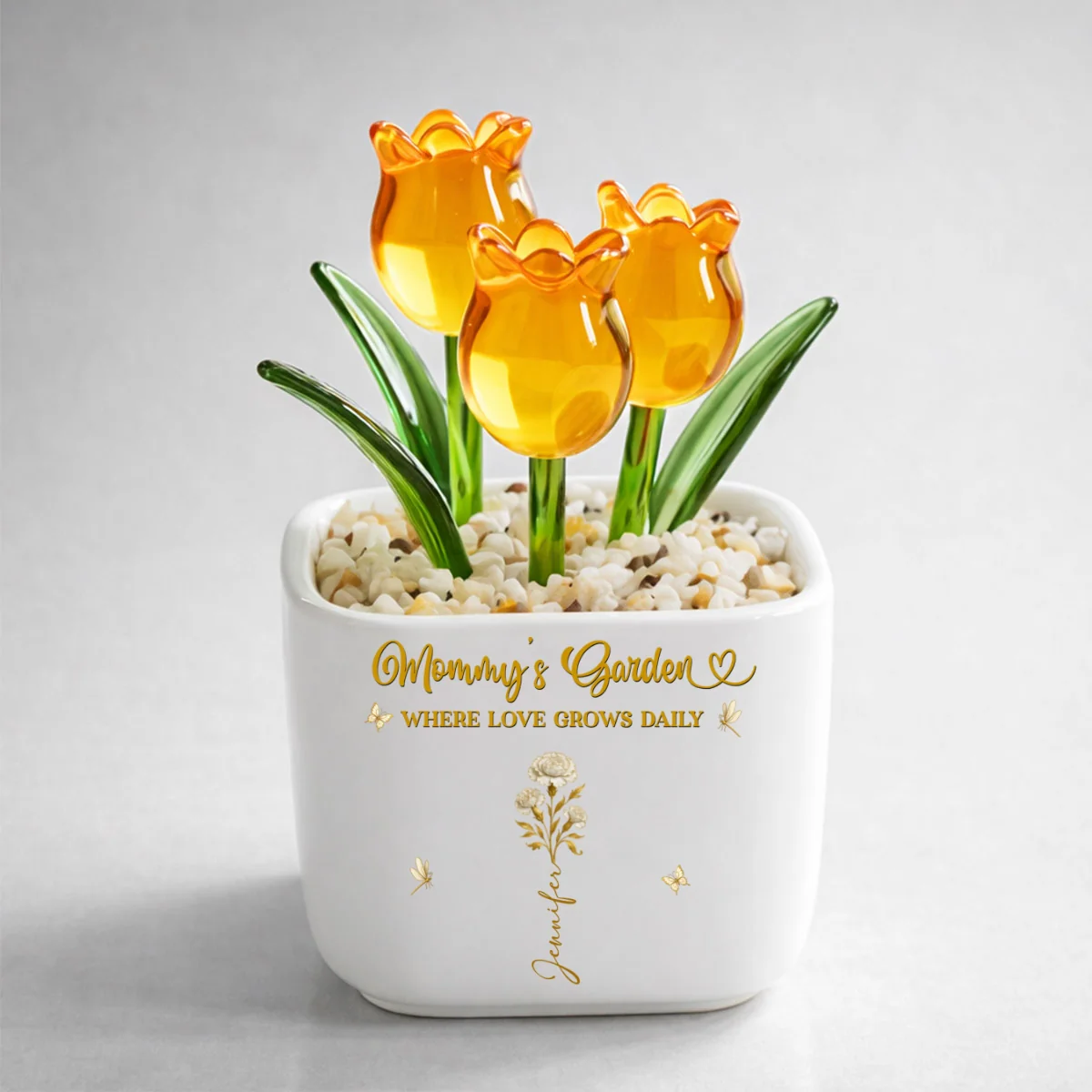 Blooming Bonds - Personalized Custom Glass Everlasting Tulips - Image 12