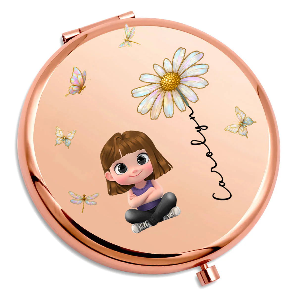 Blooming Soul - Personalized Custom Compact Mirror - Image 3