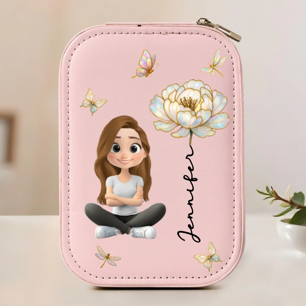 Blooming Soul - Personalized Custom Jewelry Box With LED Mirror - Image 8