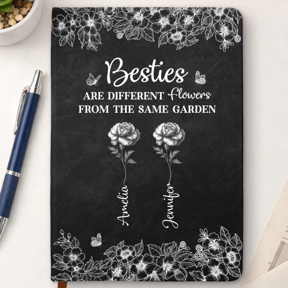 Blooming Together - Personalized Custom Leather Journal - Image 10