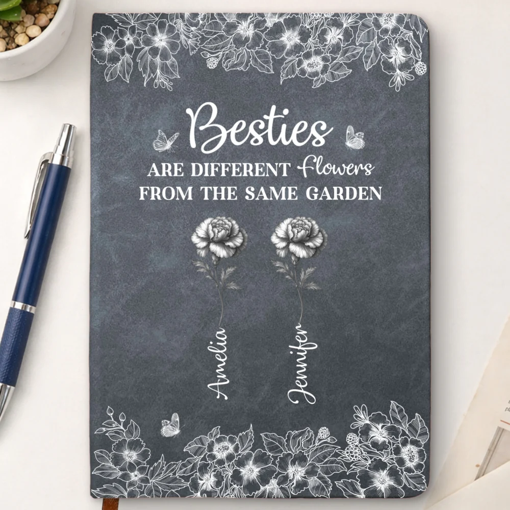 Blooming Together - Personalized Custom Leather Journal - Image 13