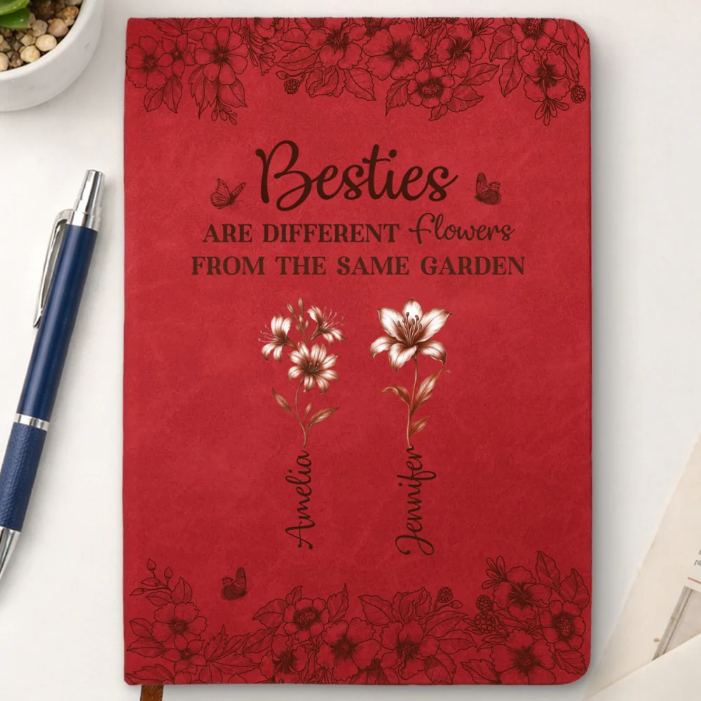 Blooming Together - Personalized Custom Leather Journal - Image 16