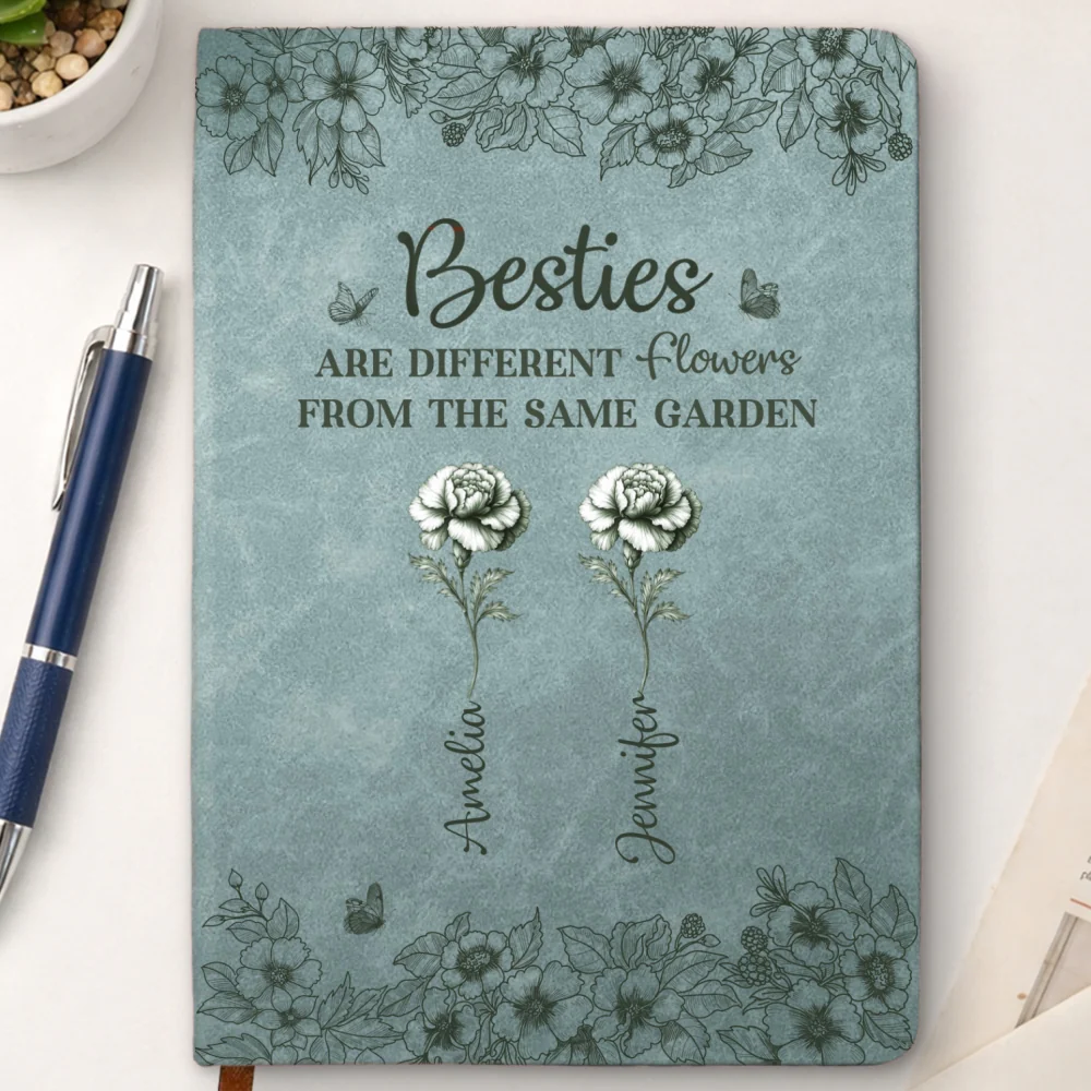 Blooming Together - Personalized Custom Leather Journal - Image 17